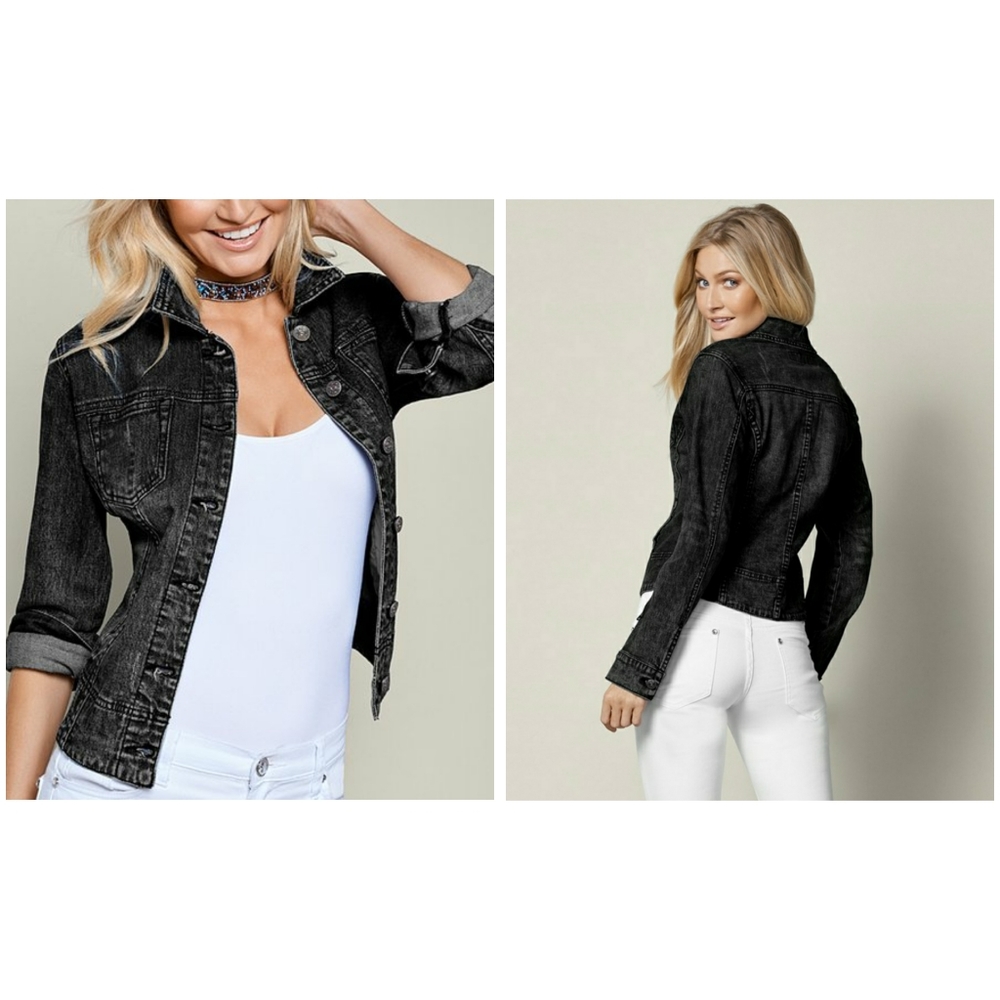 VENUS Black Jean Jacket